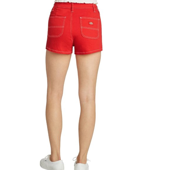 Juniors Womens DICKIES Flex Work Shorts Size 11/30  NWT Bright Red - Picture 3 of 4